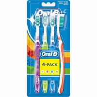 Oral-B 'Shiny Clean' Toothbrush - Medium 4 Pieces