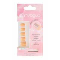 Invogue Faux Ongles 'Square' - Honey Nude 24 Pièces