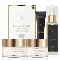 Eclat Skin London Coffret de soins de la peau 'EGF Cell Effect + Hyaluronic Acid & Collagen + 24K Gold' - 5 Pièces
