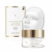 Eclat Skin London Crème de jour, Masque en feuille 'Hyaluronic Acid & Collagen'