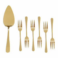 Aulica Set Of 7 Gold Pastry Cutlery