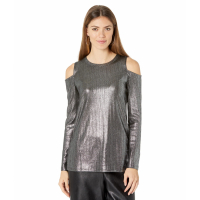 MICHAEL Michael Kors Women's 'Foil Rib' Long Sleeve top