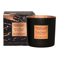StoneGlow 'Dark Amber & Vetivert' Scented Candle - 760 g