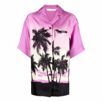 Palm Angels Women's 'Sunset Bowling' Short sleeve shirt