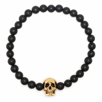 Alexander McQueen Bracelet réglable 'Skull Charm Bead' pour Hommes