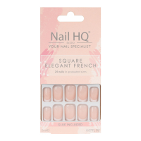 Nail HQ Faux Ongles 'Square Elegant French Tip' - 24 Pièces