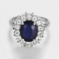 Comptoir du Diamant Women's 'Soleil Bleu' Ring