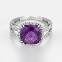 Comptoir du Diamant Women's 'Divine Améthyste' Ring