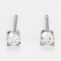 Comptoir du Diamant Women's 'Single Diamond' Earrings