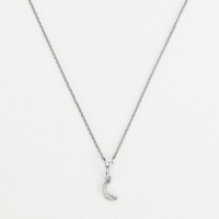Comptoir du Diamant Women's 'Diamond Moon' Pendant with chain