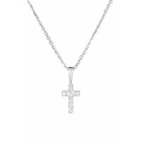 Comptoir du Diamant Pendentif sur chaine 'Mini Croix' pour Femmes
