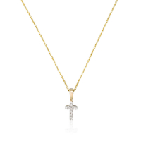 Comptoir du Diamant Women's 'Mini Croix' Pendant with chain