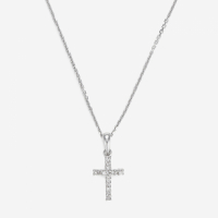 Comptoir du Diamant Women's 'Croix Du Bonheur' Pendant with chain