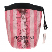 Victoria's Secret Trousse de toilette 'Pink Sequin with Black Drawstring'