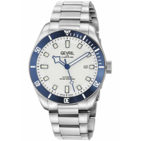 Gevril Yorkville Men's Swiss Automatic Sellita SW200 White dial Silver 316L Stainless Steel Watch