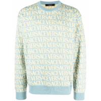 Versace Pull 'Allover Logo' pour Hommes