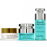 Eclat Skin London 'Hyaluronic Acid & Collagen + Marine Collagen' Augencreme, Nacht-Serum, Nachtcreme