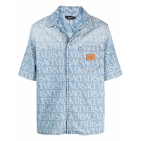 Versace Men's 'Allover Logo' Short sleeve shirt
