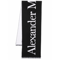 Alexander McQueen Men's 'Logo' Wool Scarf