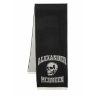 Alexander McQueen Men's 'Logo' Wool Scarf