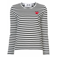 Comme Des Garçons Play 'Striped' Langärmeliges T-Shirt für Damen