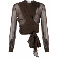 Saint Laurent 'Hooded' Langärmelige Bluse für Damen