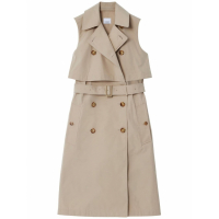 Burberry Robe sans manches 'Layered Trench Coat' pour Femmes