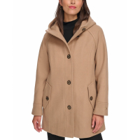 Tommy Hilfiger Women's 'Hooded Button-Front' Coat