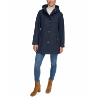 Tommy Hilfiger Women's 'Hooded Button-Front' Coat