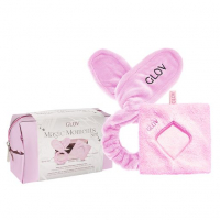 GLOV Magic Moments Set | Water-Only Deep Pore Cleansing Towel With Bunny Ears Hair Protecting Headband