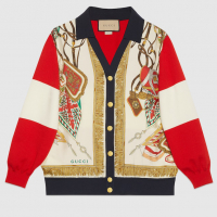 Gucci Cardigan 'Flags and Crest' pour Femmes