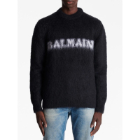 Balmain 'Logo Brushed Finish' Pullover für Herren