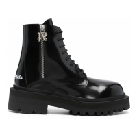 Palm Angels Women's 'Logo Lace-Up' Ankle Boots