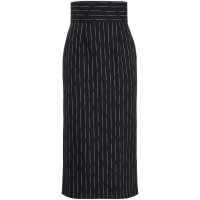 Alexander McQueen Women's 'Striped' Midi Skirt