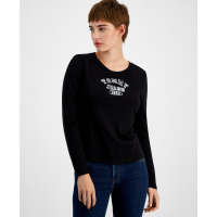 Tommy Jeans Women's 'Metallic Logo' Long-Sleeve T-Shirt
