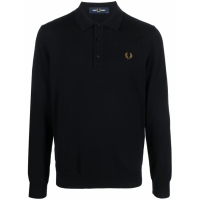 Fred Perry Men's 'Logo Embroidered' Long-Sleeve Polo Shirt