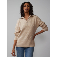 New York & Company Women's 'Cable Quarter Zip' Sweater