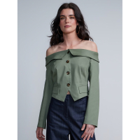 New York & Company 'Buttoned' Schulterfreies Oberteil für Damen