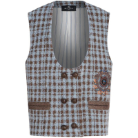 Etro Gilet 'Houndstooth Embroidered' pour Femmes