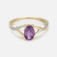 Di Joya Women's 'Purple Magic' Ring