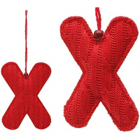 Innovagoods Christmas bauble Pendant Textile Letter X