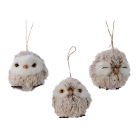 Innovagoods Christmas bauble Christmas Tree Owl Polyester (Ø 7 cm)