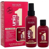 Revlon Set de traitement des cheveux 'Uniq One All in One Multi-Benefit Pack' - 2 Pièces