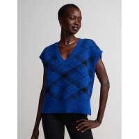 New York & Company 'Slouchy Plaid' Kurzarm Pullover für Damen