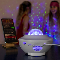 Innovagoods Projecteur D'Étoiles Led Et Laser Avec Haut-Parleur Sedlay