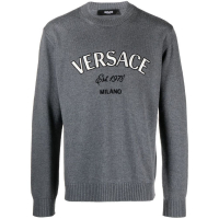 Versace Men's 'Logo Embroidered' Sweater