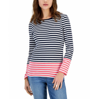 Tommy Hilfiger Women's 'Colorblocked Striped' Long Sleeve top