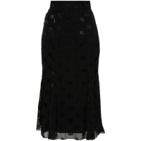 Dolce & Gabbana Women's 'Devoré Godet' Midi Skirt