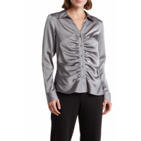 Calvin Klein 'Ruched Button-Up' Hemd für Damen