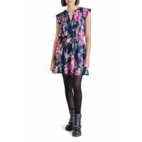 Steve Madden 'Floral Ruffle Trim' Mini Kleid für Damen